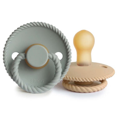 FRIGG Rubber Pacifier, Sage/Croissant (2-Pack)